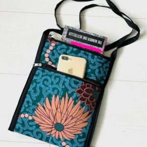 African Ankara Print Slings Bag- Green