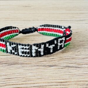 Kenyan Adustable Flag Bangle Bracelets-Green