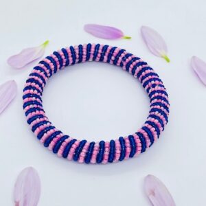 Maasai Beaded Bracelet Bangle - Purple