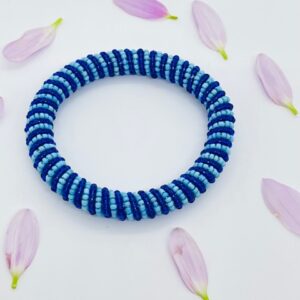 Maasai Beaded Bracelet Bangle - Blue