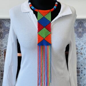 Africa Masai Statement Beads  Long Necklace -Multi