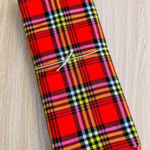 Red/yellow Kenya Masai Blanket Shuka Throw