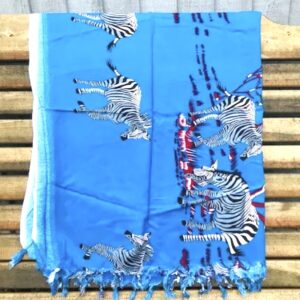 Blue Kenya Beach Kanga Leso wrap.