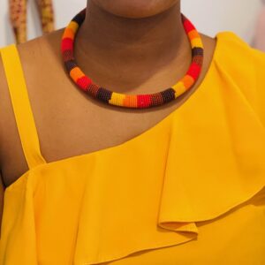 Africa Beaded Masai Choker Necklace - Multi