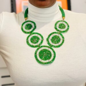 Africa Masai Bead Necklace -Green