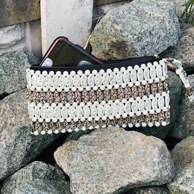 Africa Clutch Women Bag - White/Brown - Image 3