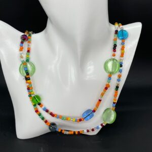 Single Strand Beaded Necklace- Multi